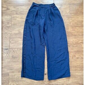 Rag & Bone Wide Leg Crepe Pant Size 2 Navy Stripe Culotte Palazzo